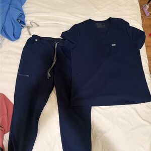 Navy Blue Scrub Set